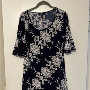 Ronni Nicole Black and White Asymmetrical Dress